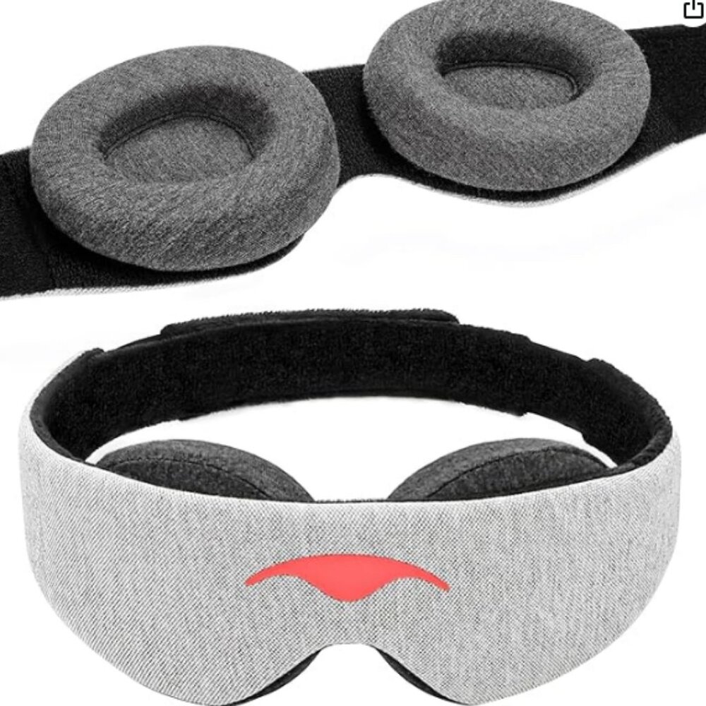 Manta Sleep Mask - 100% Light Blocking, Adjustable Sleeping Mask